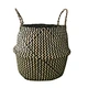 2024 New Wave Pattern Seaweed Basket Hand-woven Flower Pot Plant Hanging Basket Non-Bamboo Tabletop Basket Wholesale